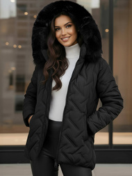 Női téli kabát fekete OZONEE JS/16M9296/392Z