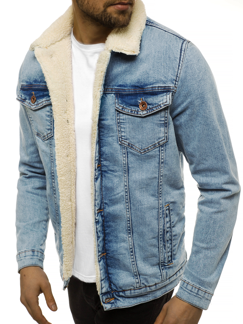 Férfi farmer dzseki világos-kék OZONEE BN/5940