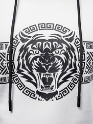 Férfi kapucnis pulóver fehér OZONEE JS/8B996/1