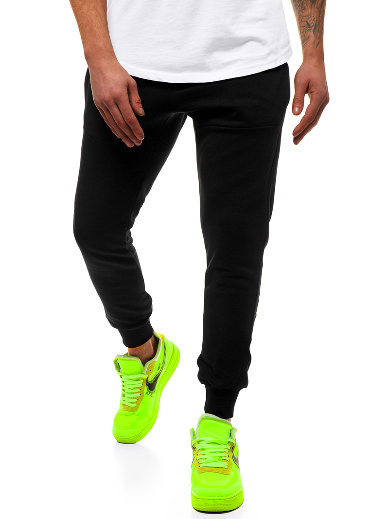 Férfi melegítő nadrág Fekete-Sárga G/11129