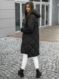 Női téli kabát fekete OZONEE JS/5M3168/392Z