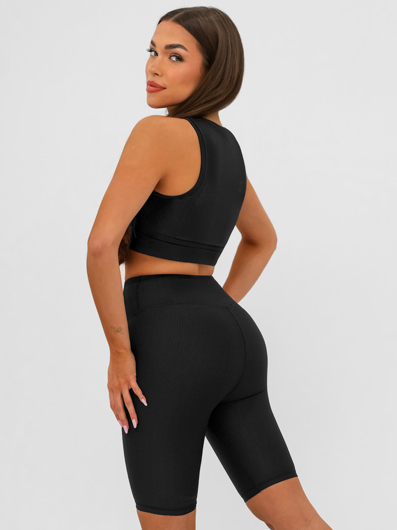 Női sportmelltartó fekete OZONEE JS/17K596/3