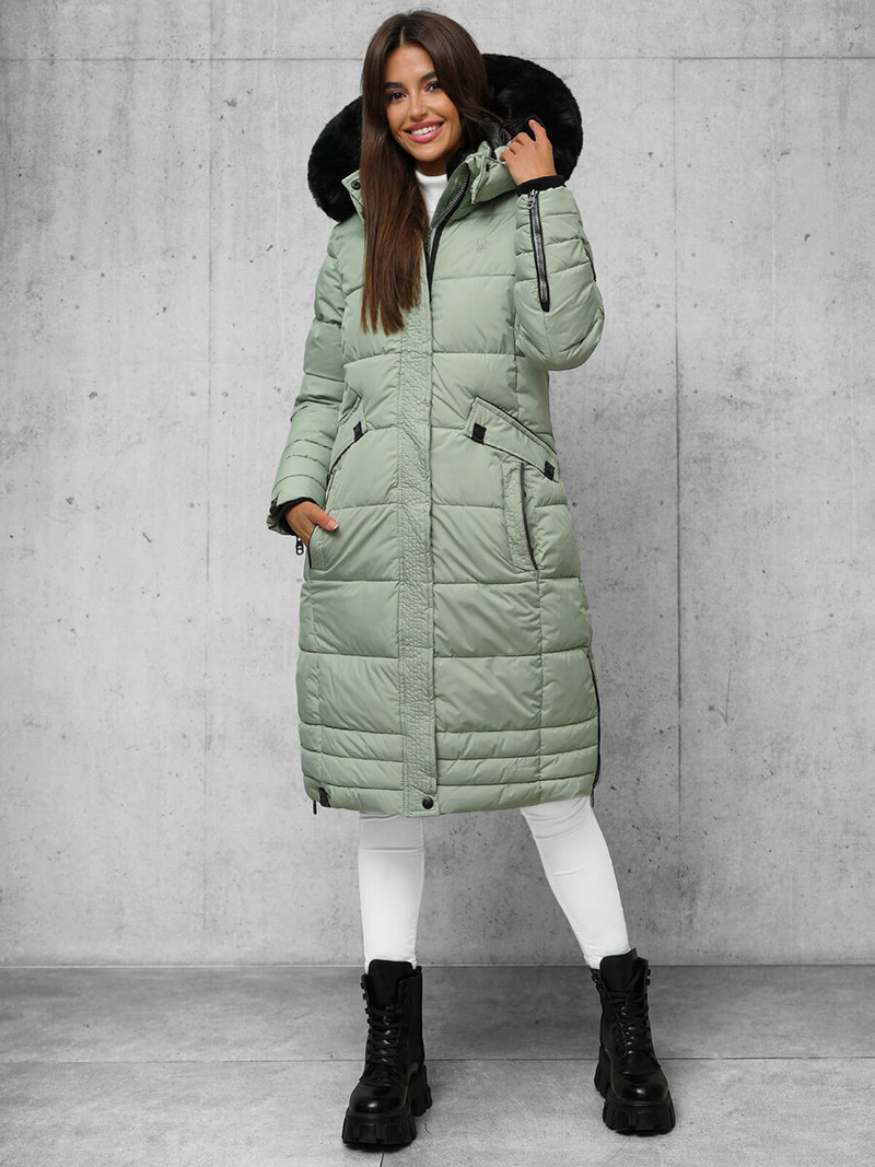 Női téli kabát mentol OZONEE O/W377