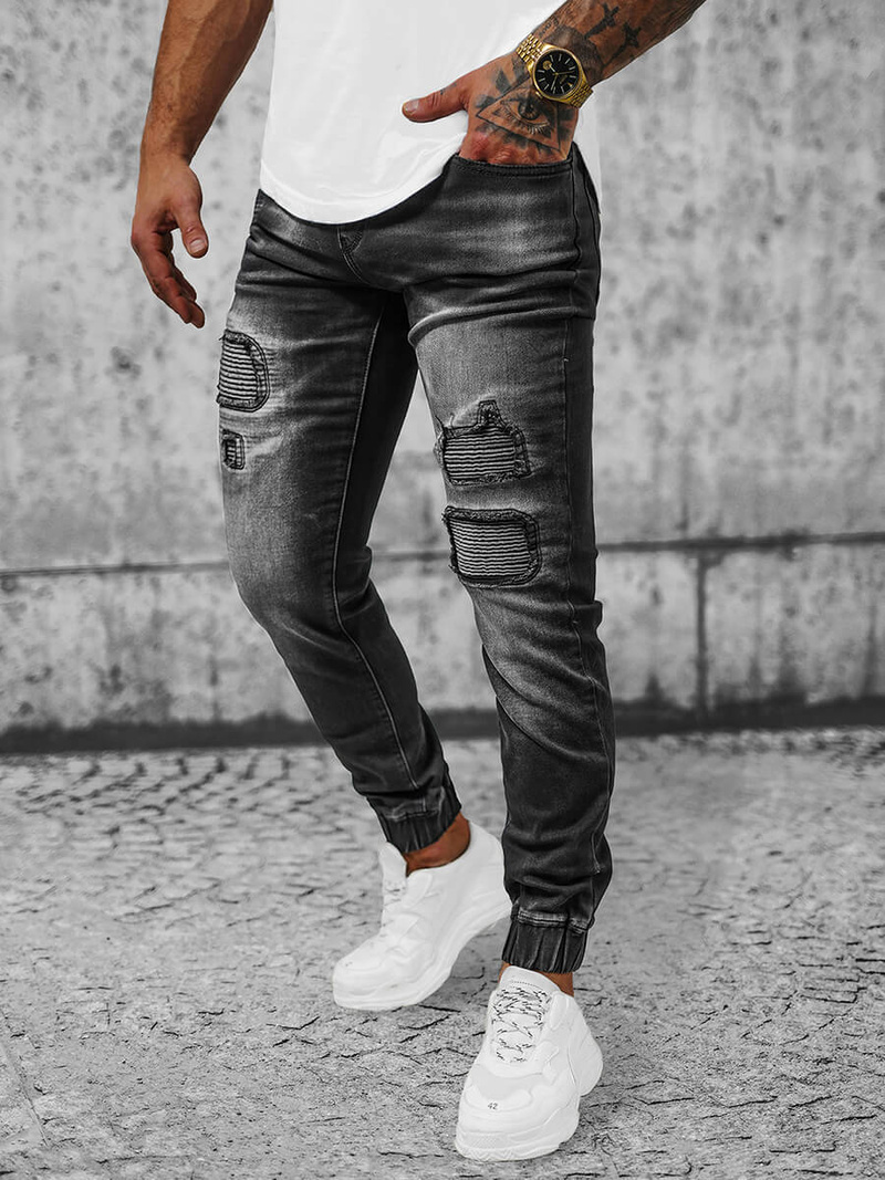 Férfi Nadrág Jogger Fekete OZONEE NB/MP0052/2N