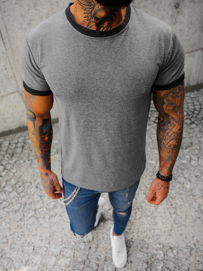 Férfi Póló Grafit OZONEE JS/8T83/5