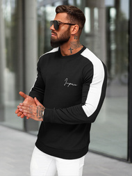 Férfi Pulóver Fekete OZONEE O/P2033Z