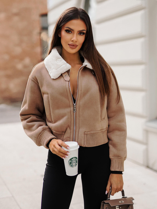 Női kabát bézs OZONEE O/81326