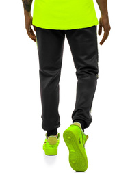 Férfi melegítő nadrág Fekete-zöld OZONEE JS/AM120