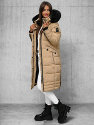 Női téli kabát bézs OZONEE O/W377