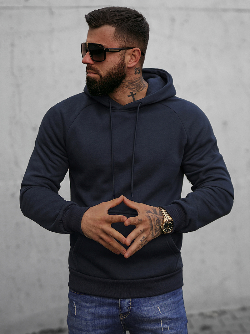 Férfi Kapucnis Pulóver Gránát OZONEE O/8B151/25