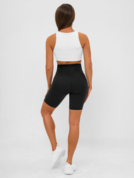 Rövid női leggings fekete OZONEE JS/17K583/3