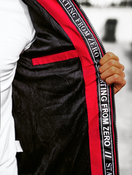 Férfi Ateppelt Kabát Piros OZONEE JS/M8106