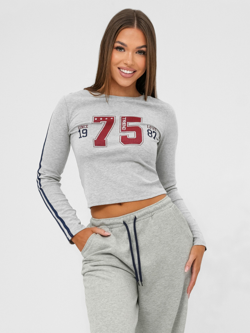 Kétrészes női tréning szett szürke OZONEE JS/M60815AB