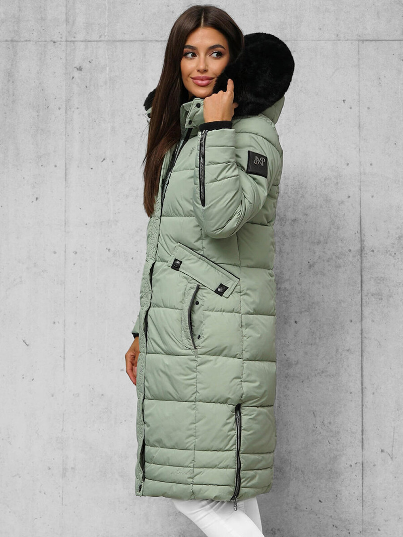 Női téli kabát mentol OZONEE O/W377