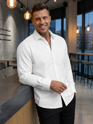 Férfi Ing Fehér OZONEE V/V189