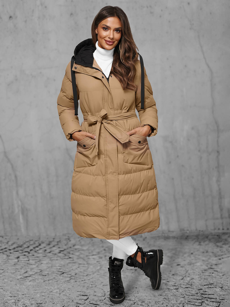 Női téli kabát camel OZONEE JS/5M3178/84