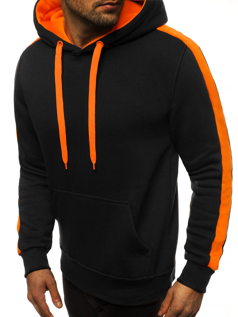 Férfi blúz fekete és narancssárga OZONEE JS/2012