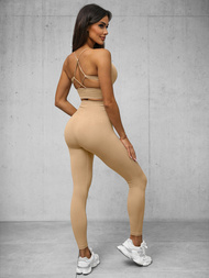 Kétrészes Női Tréning Szett Bézs OZONEE O/YJS7714