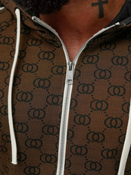 Férfi melegítő együttes sötét-bézs OZONEE O/FF5111AB