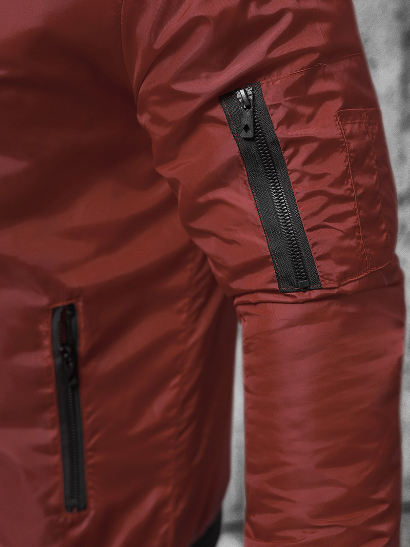 Férfi bomber dzseki bordó OZONEE JS/AK95Z