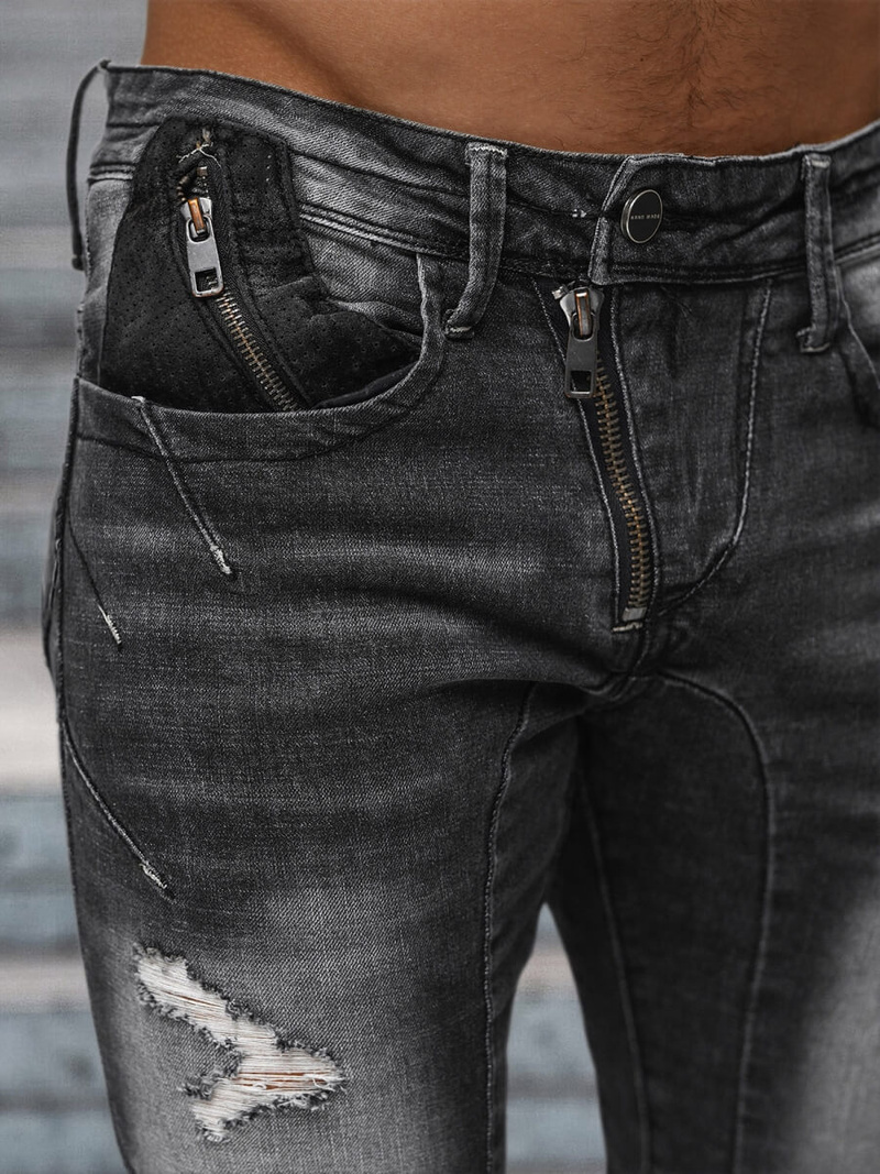 Férfi farmer nadrág fekete OZONEE NB/MP0045N