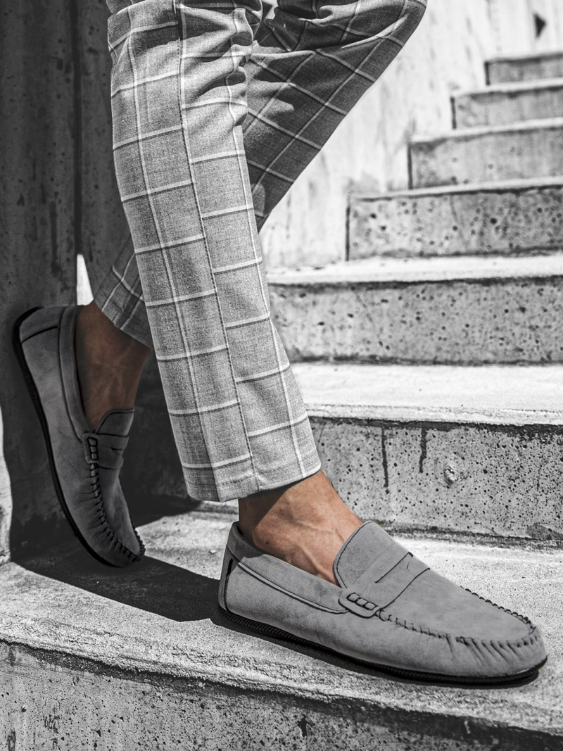 Férfi slip on cipők Szürke T/125