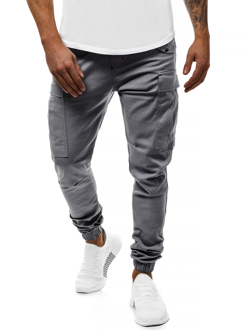 Férfi nadrág jogger Szürke OZONEE A/1005