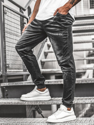 Férfi jogger farmer nadrág Fekete OZONEE JS/KK1021