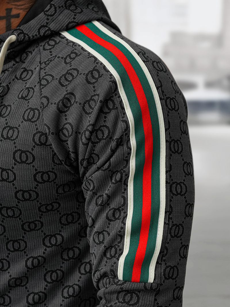 Férfi melegítő együttes fekete OZONEE O/FF5111AB