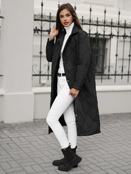 Női téli kabát fekete OZONEE JS/5M3177/392Z