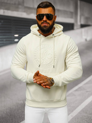 Férfi kapucnis felső ecru OZONEE JS/27B6510/155