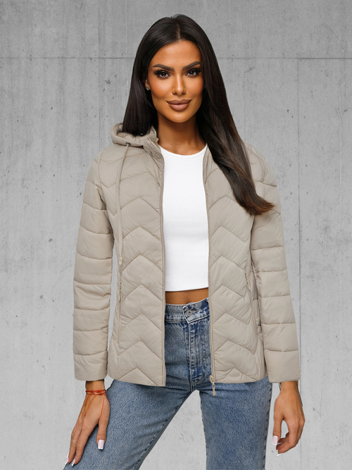 Női kabát bézs OZONEE JS/16M9232/62