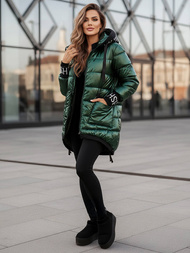 Női téli kabát zöld OZONEE JS/5M3188/238Z