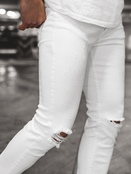 OZONEE B/8021 Férfi nadrág nadrág Fehér