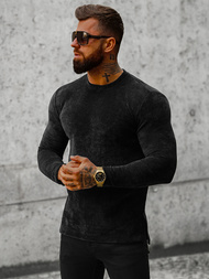 Férfi pulóver Fekete OZONEE O/D7289