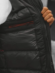 Férfi Steppelt Kabát Fekete OZONEE JS/M717/392