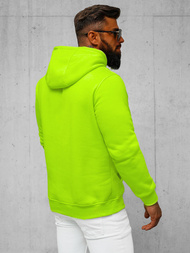 Férfi kapucnis pulóver Zöld neon OZONEE JS/2009Z