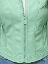 Női Bőrdzseki Mentol OZONEE JS/11Z8127