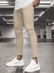 Férfi farmer nadrág Bézs/A OZONEE DP/583