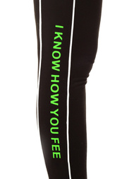 Női leggings Fekete-zöld OZONEE O/82335