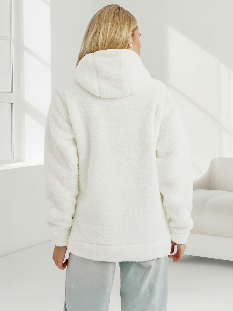 Női kapucnis pulóver fehér OZONEE JS/HH192/1