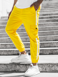 Férfi nadrág jogger Sárga OZONEE DJ/5580