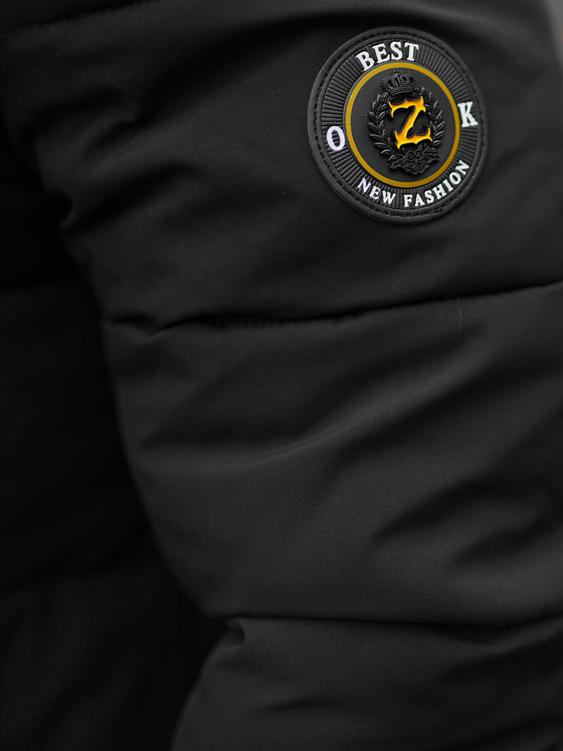 Férfi téli parka kabát fekete OZONEE JS/22M58/392