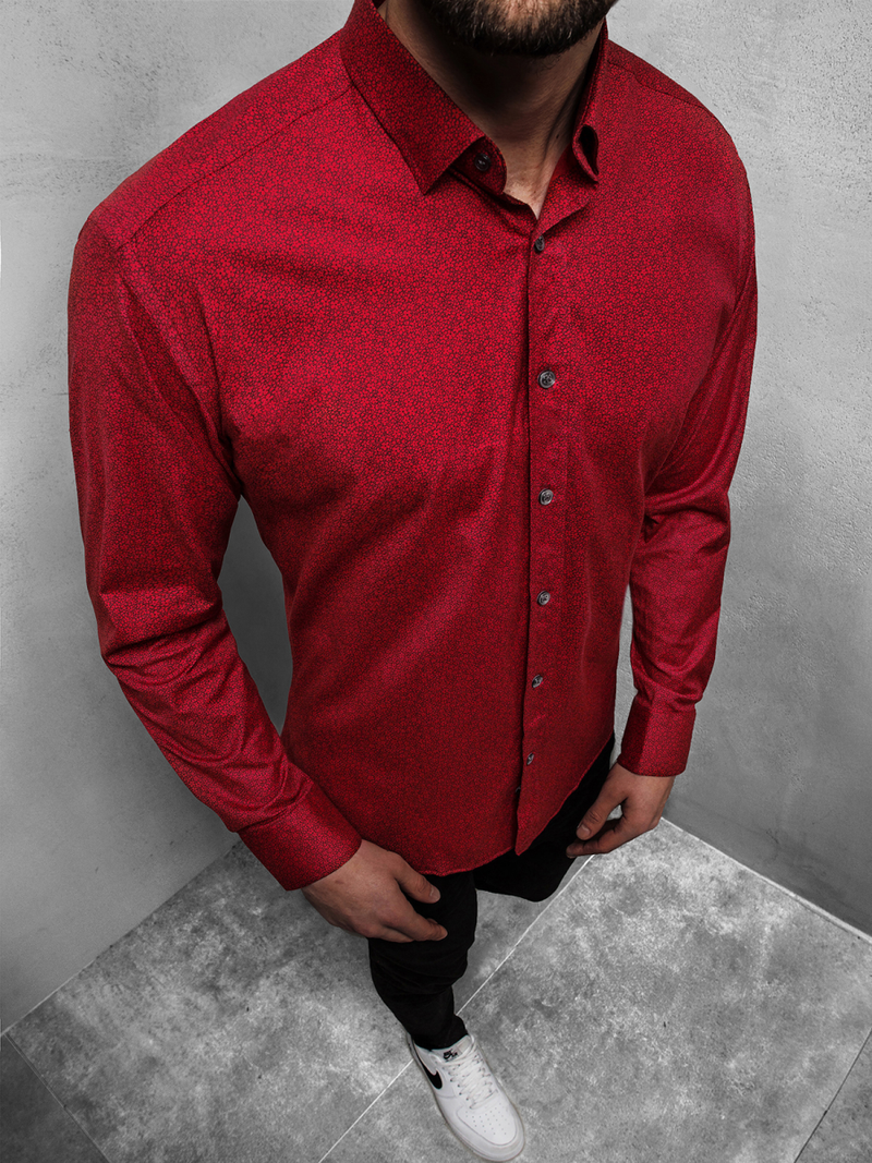 Férfi Ing Piros OZONEE B/K59Z