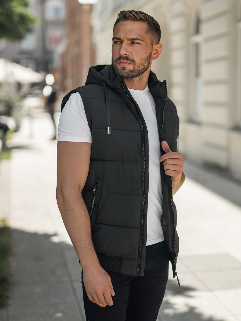 Férfi Mellény Fekete OZONEE JS/32M1780/392