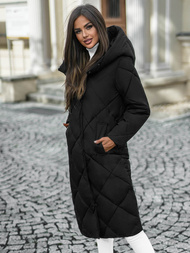 Női téli kabát fekete OZONEE JS/5M3173/392Z