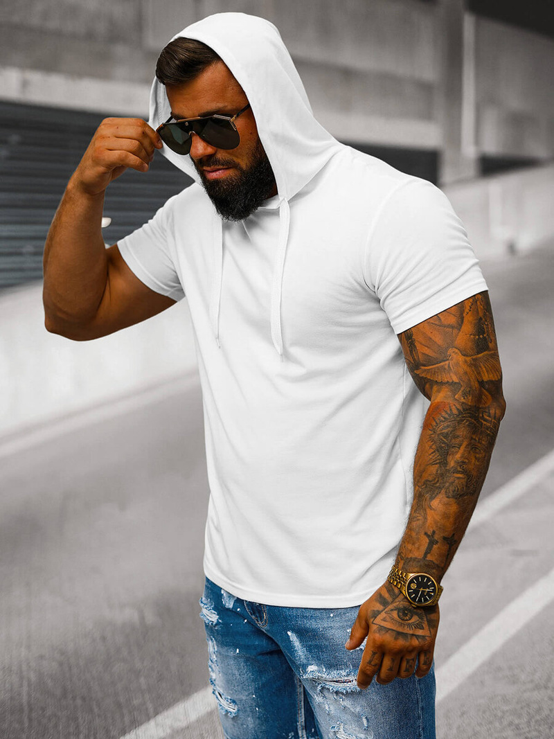 Férfi Póló Fehér OZONEE JS/8T89/1