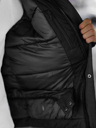 Férfi Steppelt Kabát Fekete-Szürke OZONEE JS/91M9903/92