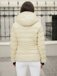 Női téli kabát ecru OZONEE JS/M769/281Z