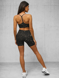 Kétrészes női tréning szett fekete OZONEE O/XL015/1Z